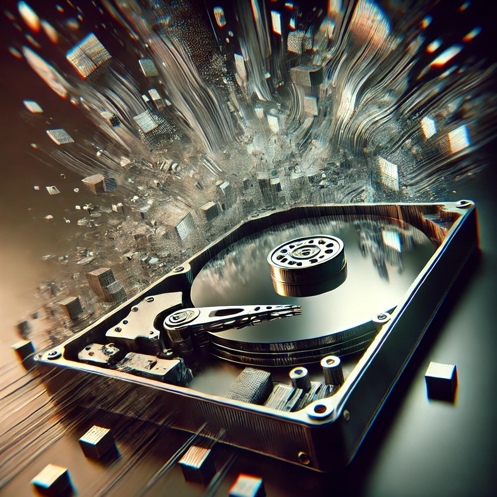 What's up, home? part 86 cover image -- an exploding hard drive