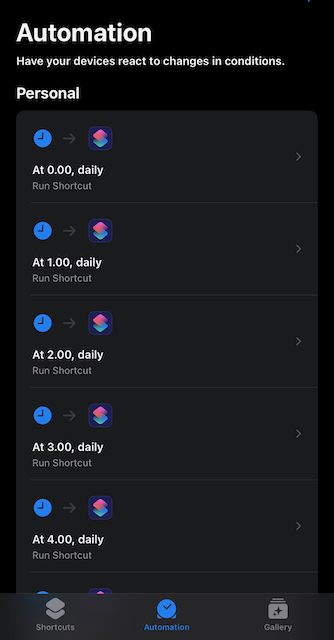 Check CO2 scheduled checks on Shortcuts Automations.