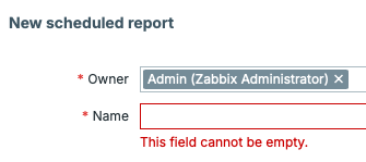 New scheduled report form validation